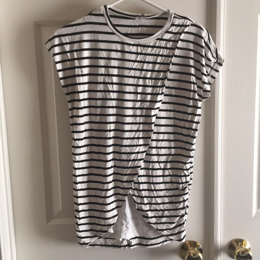 Short sleeve striped nursing top ASOS